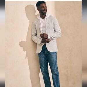 Fahetry Inlet Knit Blazer in Heather Grey